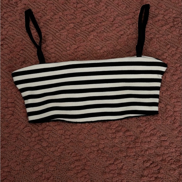 Black and White Striped Women's Top - Picture 4 of 4